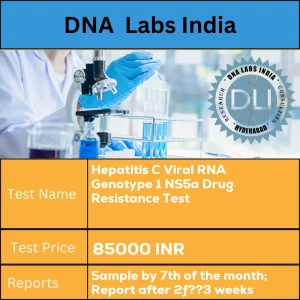 Hepatitis C Viral RNA Genotype 1 NS5a Drug Resistance Test cost 2 mL (1 mL) plasma in 1 Lavender top (EDTA) tube OR  2 mL (1 mL) serum in 1 SST. Separate plasma / serum aseptically  within 8 hours of collection. Ship refrigerated or frozen. Duly filled Test Send Out Consent Form (Form 35) is mandatory.n  nnn. INR in India