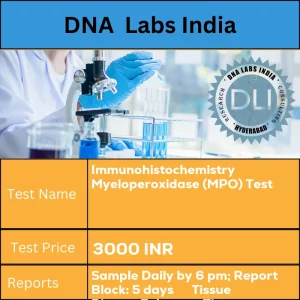 Immunohistochemistry Myeloperoxidase (MPO) Test cost Submit tumor tissue in 10% Formal-saline OR Formalin fixed paraffin embedded block. Ship at room temperature. Provide a copy of the Histopathology report
