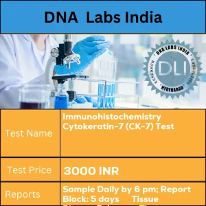 Immunohistochemistry Cytokeratin-7 (CK-7) Test cost Submit tumor tissue in 10% Formal-saline OR Formalin fixed paraffin embedded block. Ship at room temperature. Provide a copy of the Histopathology report