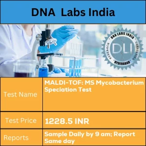 MALDI-TOF: MS Mycobacterium Speciation Test cost Submit pure growth of Mycobacterium species on a solid medium -  LJ or Middlebrook agar. Ship refrigerated. DO NOT FREEZE. INR in India