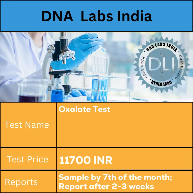 Oxalate Test cost 2.0 mL (1.0 mL min.) serum in 1 Red Top (No Additive) tube. Do not use SST gel barrier tubes. Separate serum within 1 hour of collection & freeze immediately. Ship frozen. DO NOT THAW. Duly filled Test Send Out Consent Form (Form 35) is mandatorynn. INR in India