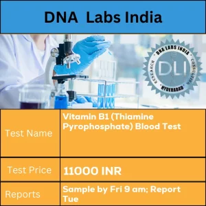 Vitamin B1 (Thiamine Pyrophosphate) Blood Test cost 3 mL (2 mL min.) whole blood from 1 Lavender Top (EDTA) tube wrapped completely with black paper or aluminium foil. Ship refrigerated or frozen. Uncovered tubes exposed to light are unacceptable.. INR in India