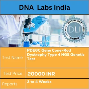 PDE6C Gene Cone-Rod Dystrophy Type 4 NGS Genetic Test cost Blood or Extracted DNA or One drop Blood on FTA Card INR in India