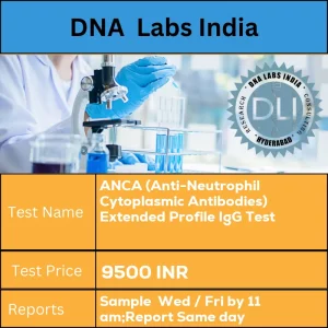 ANCA (Anti-Neutrophil Cytoplasmic Antibodies) Extended Profile IgG Test cost 2 mL (1 mL min.) serum from 1 SST. Ship refrigerated or frozen. INR in India