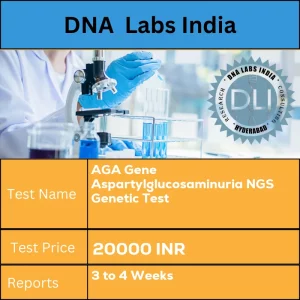AGA Gene Aspartylglucosaminuria NGS Genetic Test cost Blood or Extracted DNA or One drop Blood on FTA Card INR in India