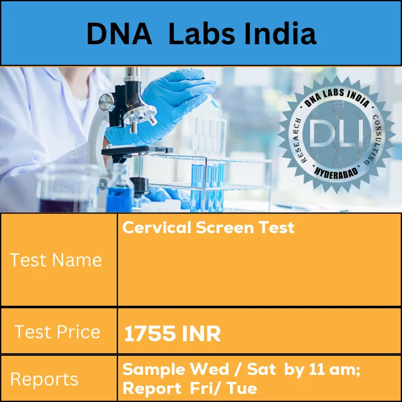 Cervical Screen Test cost Collect Endocervical smears with a brush after inserting the speculum. Dip & swirl the brush completely into the LBC vial with liquid fixative. Mix thoroughly. Use Special Collection Kit available from LPL only. Ship refrigerated. DO NOT FREEZE. Duly filled Cytopathology Requisition Form (Form 8) is mandatory. INR in India