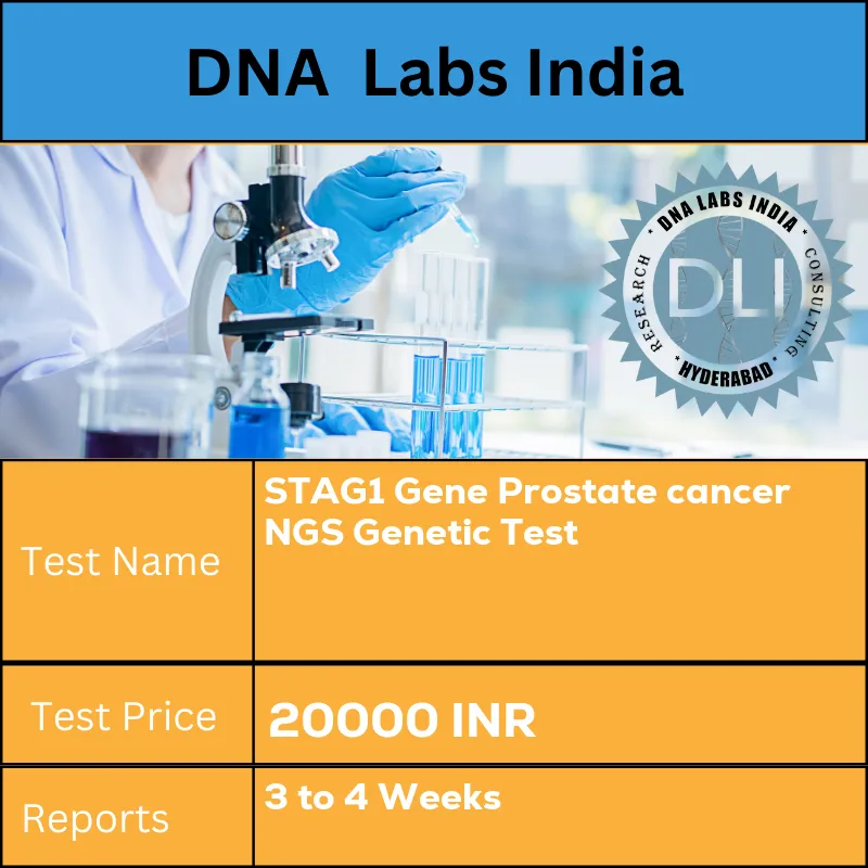 STAG1 Gene Prostate cancer NGS Genetic Test cost Blood or Extracted DNA or One drop Blood on FTA Card INR in India