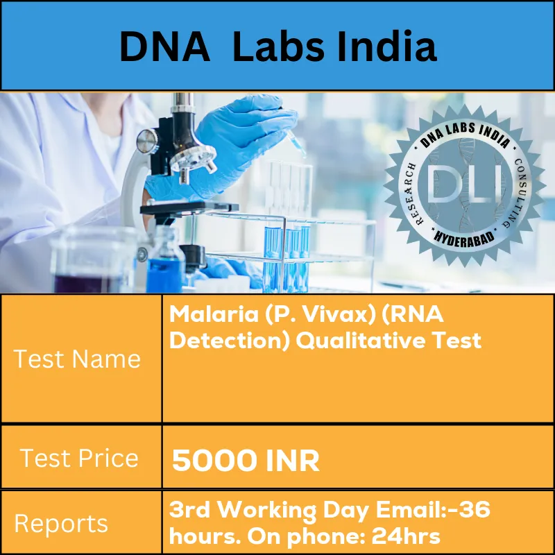 Malaria (P. Vivax) (RNA Detection) Qualitative Test cost Whole Blood