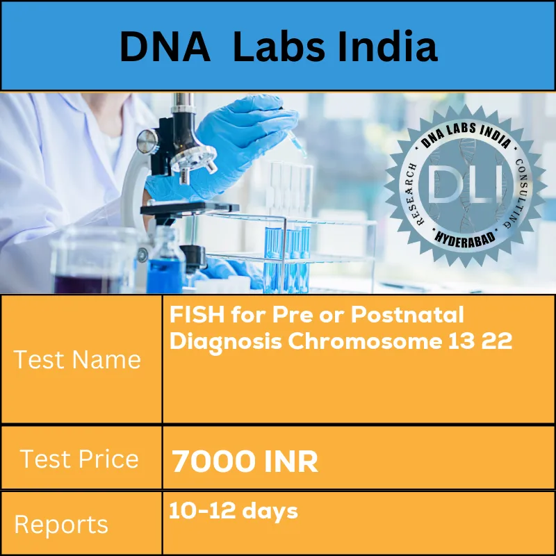 FISH for Pre or Postnatal Diagnosis Chromosome 13 22 cost None INR in India