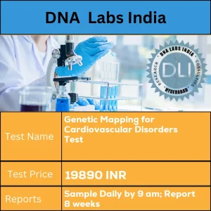 Genetic Mapping for Cardiovascular Disorders Test cost Submit 3 mL (2 mL min.) whole blood in 1 Lavender top (EDTA) tube.  Ship refrigerated. DO NOT FREEZE. Duly filled Genome Mapping Consent Form (Form 26) is mandatory. INR in India